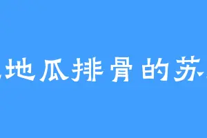 爱吃地瓜排骨的苏师兄